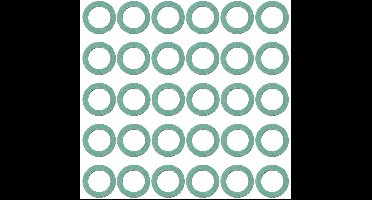 All4You - 30-delig set groene vezelringen 1/2 inch - hoge temperatuur afdichtingsringen - fiber wasmachines voor gaskookplaat, boiler en omvormer valve.