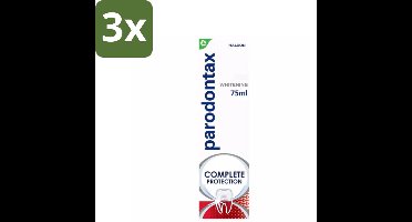 3 x Parodontax – Complete Protection Whitening – Tandpasta tegen Bloedend Tandvlees – 75 ml - Gezond Tandvlees - Tandplak Verwijderen - Witte Tanden - Frisse Adem - Fluoride