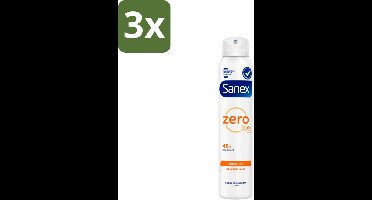 Sanex - Deodorant Spray - Zero% Sensitive - Zonder Aluminiumzouten - 200 ml - Bulkverpakking - 3 stuks