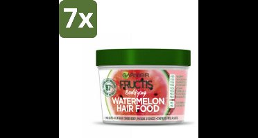 Garnier - Fructis Hair Food Watermelon - 3-in-1 Haarmasker - Futloos Haar - 400 ml - Bulkverpakking - 7 stuks