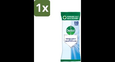 Dettol - Reinigingsdoekjes - Extra Grootverpakking - Gezinshygiëne - 110 Doekjes - 1 stuk