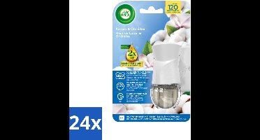Air Wick – Elektrische Luchtverfrisser - Starter Kit – Katoen & Orchidee – 19 ml - Voordeelverpakking - 24 stuks