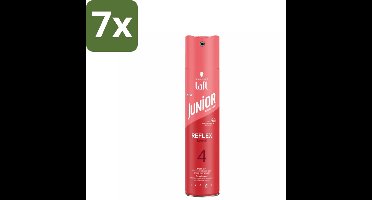 Taft - Reflex Shine 4 - Junior Haarspray - Glanzende finish - 250 ml - Bulkverpakking - 7 stuks