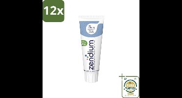 Zendium - Tandpasta - Fresh+ White - 75 ml - Voordeelverpakking - 12 stuks - Witte tanden - Enzymen