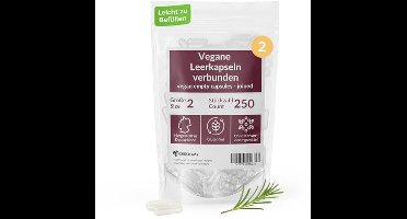 Lege veganistische capsules maat 2 - 250 stuks