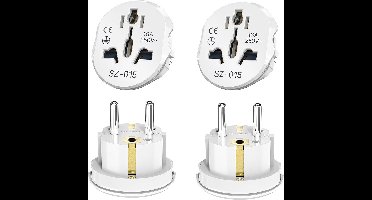 Reisadapter met USB-A en USB-C, Universeel voor Europa, VS, UK, Australië, Japan, China, Thailand, Zwitserland, Italië
