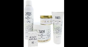 Therme Cadeauset Zen White Lotus – 5-delig – (Foaming) Douche + Bodybutter + Kaars + Oma-zeep – Cadeau voor oma
