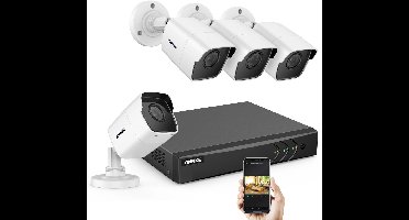Beveiligingssysteem – CCTV Camera Set – Video Surveillance – Veiligheidssysteem – 8-Kanaals DVR – 5MP Beeldkwaliteit – IP67 Waterdicht & Nachtzicht 30 Meter