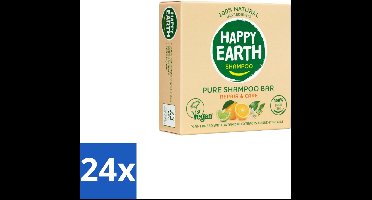 Happy Earth – Shampoo Bar – 100% Natuurlijk Repair & Care – 70 g - Voordeelverpakking - 24 stuks