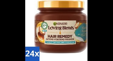 24 x Garnier - Loving Blends - Haarmasker - Rijke Argan - Zeer Droog & Onhandelbaar Haar - 340 ml - Haar Masker - Argan Olie - Droog Haar - Onhandelbaar Haar - Haarmasker