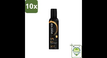 10 x Syoss - Curl - Haarmousse - Anti-Pluis & Bounce - 250 ml - Grootverpakking - Krullen Mousse - Haar Mousse - Anti-pluis Mousse - Krullen Definieren - Krullen Styling