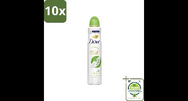 10 x Dove Deodorant Spray - Komkommer & Groene Thee - 200 ml - Grootverpakking - Dove Deodorant - Antitranspirant - Cucumber & Green Tea - Deodorant Spray - 72 Uur Bescherming