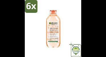 Garnier - SkinActive - Micellair Reinigingswater - Milde Peeling - Alles-in-1 - 400 ml - Voordeelverpakking - 6 stuks - Micellair water - Reinigingswater