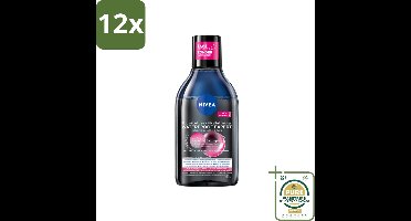 NIVEA – Micellair Reinigingswater – Waterproof Expert – 400 ml - Voordeelverpakking - 12 stuks - Micellair water - Huid reinigen