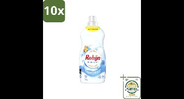 10 x Robijn - Klein & Krachtig Stralend Wit - Wasmiddel - 34 Wasbeurten - 1,19 L - Grootverpakking - Wasmiddel - Witte Was - Witte Wasmiddel - Fris Geur - Biologisch Afbreekbaar