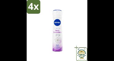 NIVEA – Deodorant Spray – Fresh Sensation – 150 ml - Voordeelverpakking - 4 stuks - Geurvermindering - INFINIFRESH