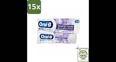 15 x Oral B - Tandpasta - 3D White Advanced - Luxe Perfection - 75ml - Grootverpakking - Koffiezetapparaat