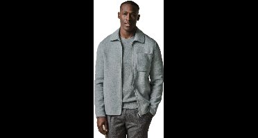 Overshirt Profuomo grijs effen wol