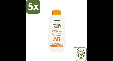 5 x Garnier - Ambre Solaire - Zonnebrandcrème - Hydra 24H Protect - SPF 50+ - 175 ml - Grootverpakking - Zonbescherming - Zonnebrandcrème - SPF 50+ - Huidbescherming - Hydratatie