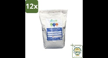 Ecover - Waspoeder Universal - Voor witte & bonte was - 7,5 kg - Voordeelverpakking - 12 stuks - Milieuvriendelijk - Wasmiddel