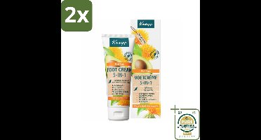 Kneipp - Voetcrème 5‑in‑1 - Verlicht jeuk, hydrateert & herstelt - 75 ml - Voordeelverpakking - 2 stuks - Ruwe voeten - Gevoelige voeten