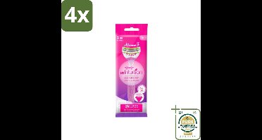 Wilkinson - Wegwerpscheermesjes - Xtreme 3 Beauty - Comfortabel - 1 scheermesje - Voordeelverpakking - 4 stuks - Scheermes dames - Scheermes Xtreme