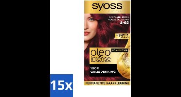Syoss Oleo Intense - Haarverf - 5-92 - Stralend Rood - 115ml x 15
