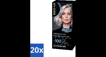 SYOSS - Coloration 12-59 Cool Platinum Blond - Haarverf - Grijsdekking - Vermindert Haarbreuk - Bulkverpakking - 20 stuks