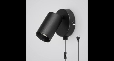 Wandlamp Binnen met Snoer - Wandlamp met Stekker voor Binnen - met Dimbare Schakelaar - Industrieel en Vintage - Slaapkamer Bedlampje