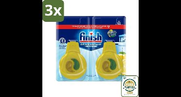 3 x Finish Deo Odorstop - Vaatwasverfrisser - Citroen Parfum - Anti-geur - Tot 120 Afwasbeurten - Grootverpakking - Vaatwasverfrisser - Geurbeheersing - Citroengeur - Anti-geur - Vaatwasser