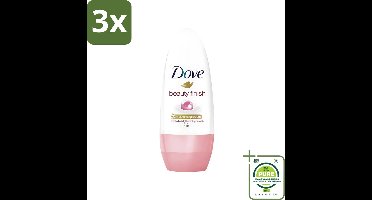 3 x Dove - Deodorant - Roll-On Beauty Finish - Soepele geur en verzorging - 50 ml - Grootverpakking - Dove Deodorant - Deodorant Roll-on - Antitranspirant - Beauty Finish - Deodorant Voor Vrouwen