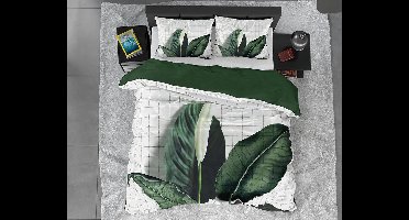 Dreamhouse Botanical Wild Nature - Dekbedovertrek - Eenpersoons - 140x200/220 + 1 kussensloop 60x70 - Groen