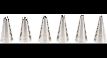 Patisse set spuitmondjes rvs 6 dlg.