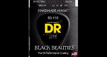 DR 4er bas 50-110 Extra-Life zwart Beauties BKB-50 - Snarenset voor 4-string basgitaar