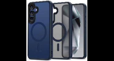 Tech-Protect Magnetische Hoes Voor Samsung Galaxy S25 Voor Magsafe Matte Marineblauw