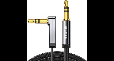 Ugreen Mini Jack Kabel 3,5 Mm Aux Voor Telefoons 1,5 M Plat Hoekig Gevouwen