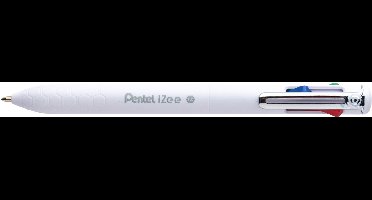 Pentel 4-kleurenbalpen iZee, 0,5 mm, wit, navulbaar