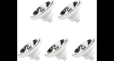 Spectrum GU10 LED Spot AR111 - 10 Watt - 230V - 1000 Lumen - 4000K Neutraal wit - Natuurlijk licht - Energiezuinig - 5 stuks