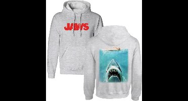 Jaws Jaws - Poster Heren Trui met capuchon - gemêleerd grijs - XL
