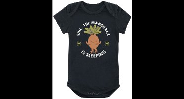 Harry Potter Shh.. The Mandrake Is Sleeping Body zwart 50/56 Katoen -