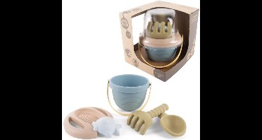 Dantoy BIO speelgoed emmerset strandset 5-delig duurzaam multicolor.