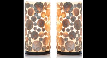 Tafellamp Coin Gold 30cm 2 Stuks E14 Fitting