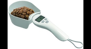 Mpets Digitale Voerschep - Hondenvoerbak - 5x9.4x29 cm Wit