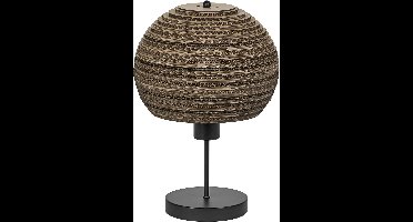 OSRAM tafellamp Decor Cardboard Ball bruin van golfkarton, lichtgewicht, E27, 260 mm diameter, lampenkap van gerecycled materiaal, duurzaam dankzij vervangbare lichtbron, eenvoudig te installeren