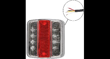 ProPlus Achterlicht - 4 functies - Kentekenplaatverlichting - Richtingaanwijzer - Remlicht - 98x105mm - 14LED