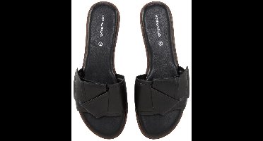 Tom Tailor - Platte sandalen met strikdetail - Maat 40 - black