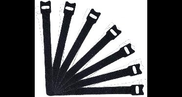 Kabelbinder met Velcro 100-pack Zwart