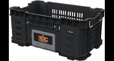 Keter ROC Pro Gear Heay Duty Tool Opbergkrat, 25 jaar garantie, modulair, stapelbaar, lichtgewicht, duurzaam, zwart