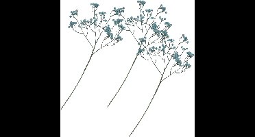 Chaks Kunstbloem Gipskruid - 3x - 60 cm - blauw - tak - kunst bloem - Gypsophila