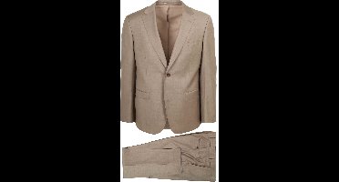 Suitable Kostuum Birds Eye Wol Sand - Maat 58 - Heren